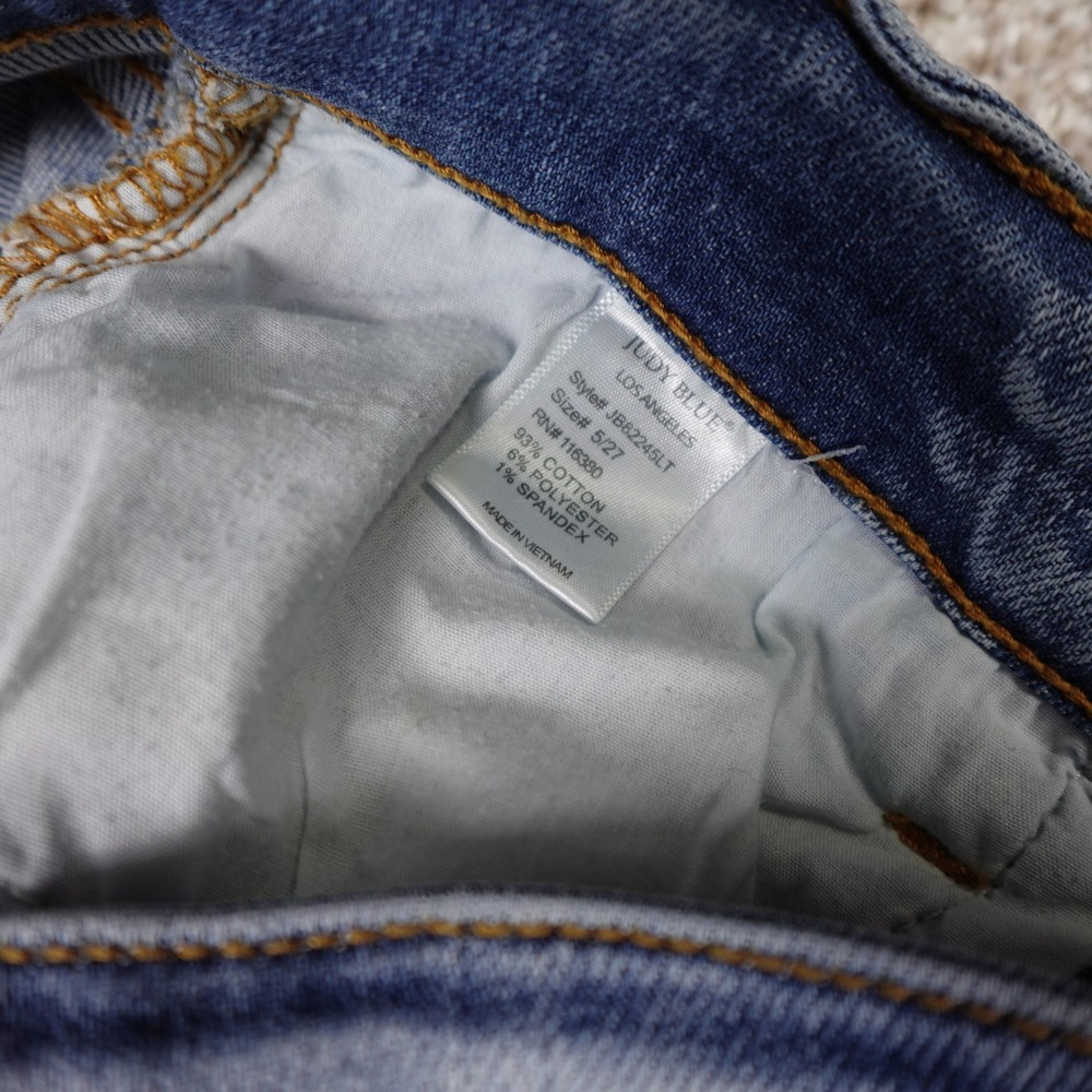 Judy Blue Boyfriend Fit Jeans Women's Size 5/27 Distressed Paint Splatter - Picture 5 of 10